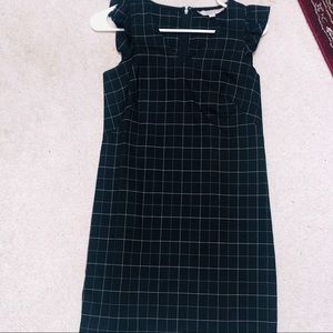 Black and white graph printed LOFT dress